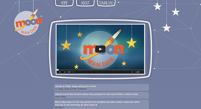 Moon Man Dan Childrens Animation website